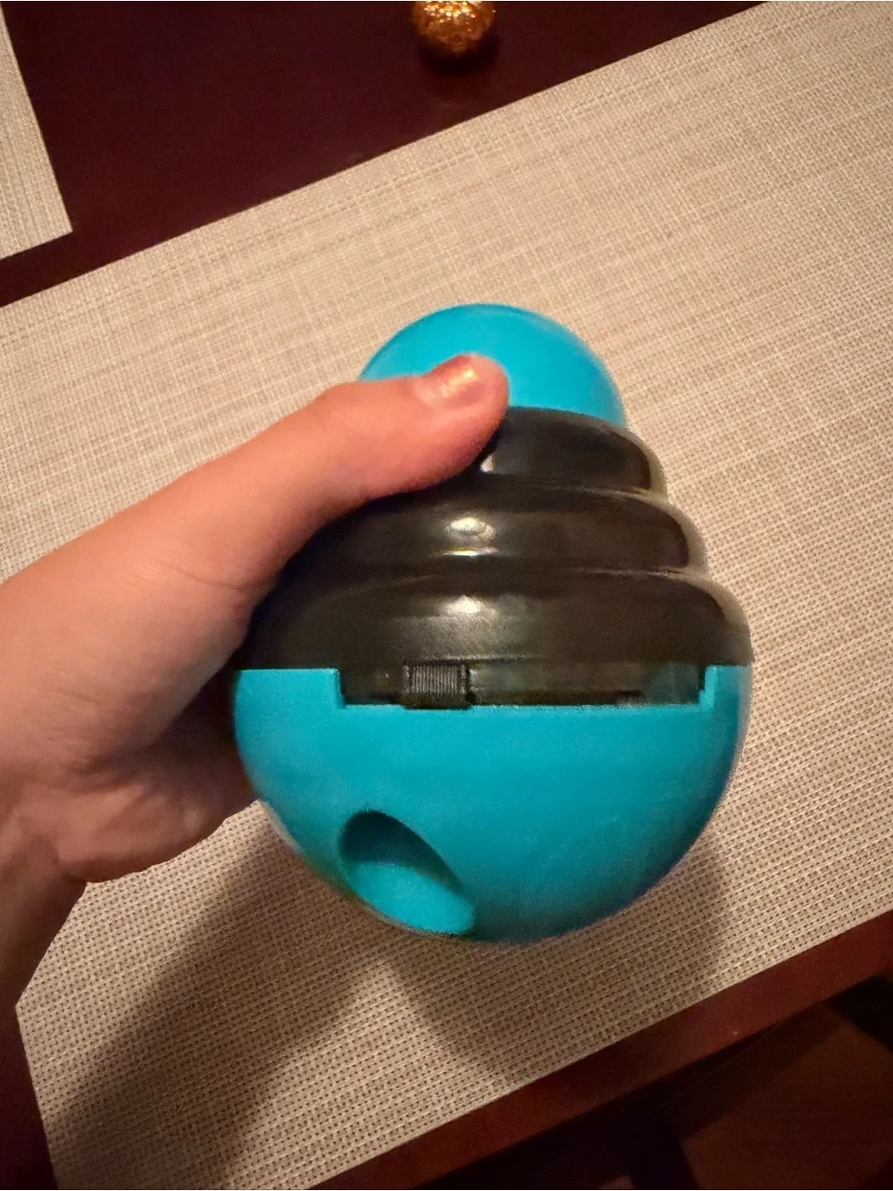 Treat-Dispensing Interactive Dog Toy — Blue and Black